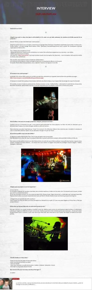 Press: Interview - Shoot Me Again - 08/04/2011